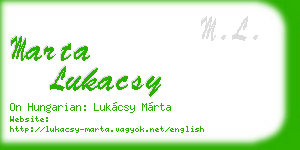 marta lukacsy business card