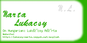 marta lukacsy business card